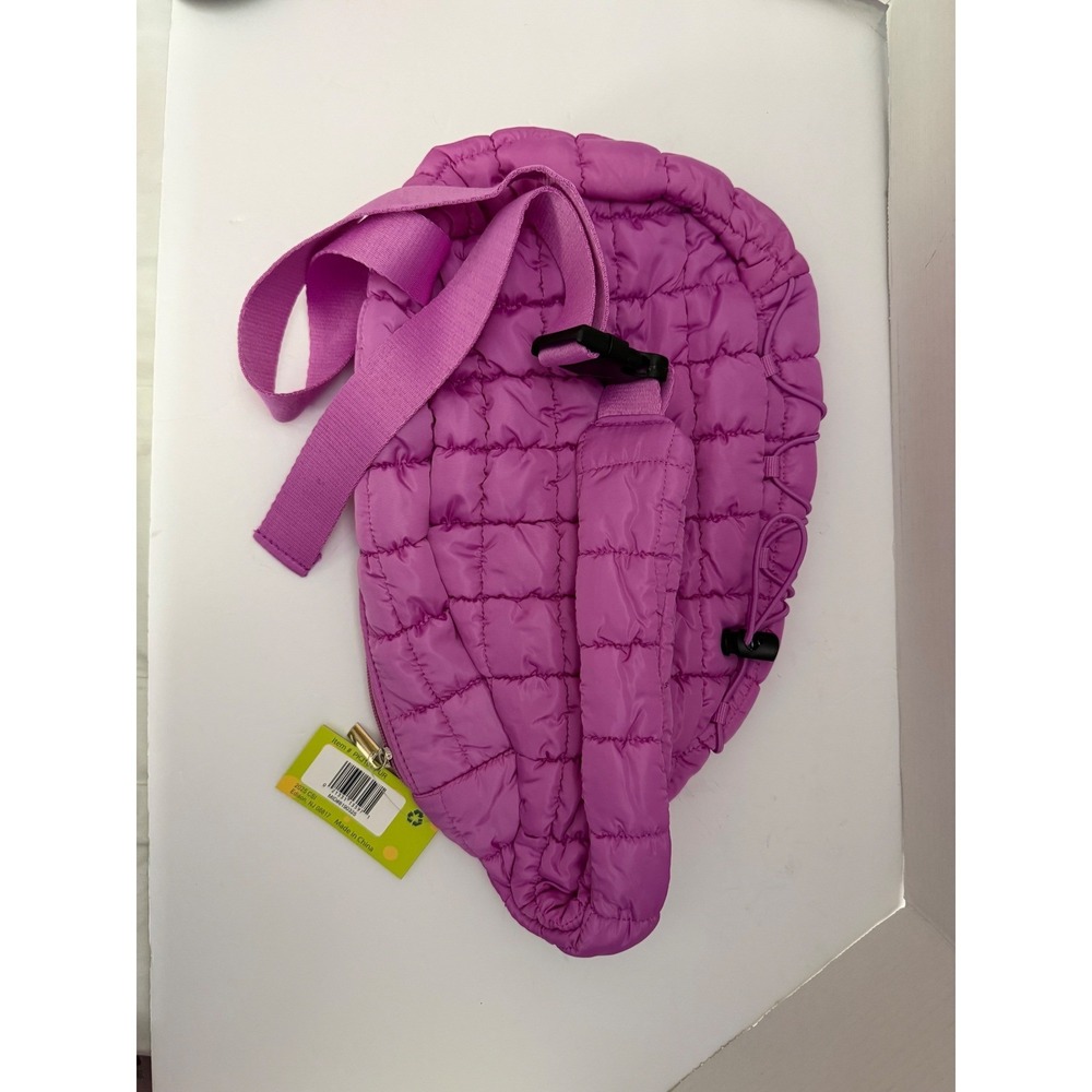 Pickle O Joe Purple Quilted Pickleball Sling Bag Lightweight‎ Adjustable Strap